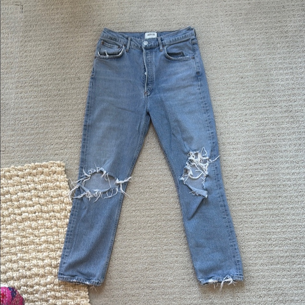 Agolde Classic Distressed Women’s Jeans - Blue